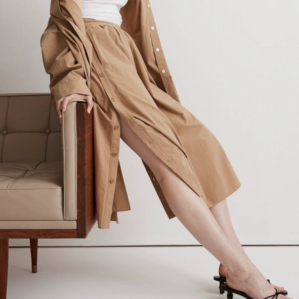 Madewell Tan Midi Skirt - Picture 6 of 9
